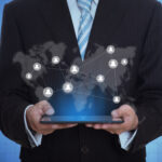 Businessman with tablet