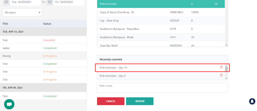 Introduce Stocktake - Inventory Management