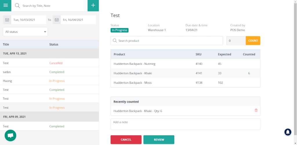 Introduce Stocktake - Inventory Management