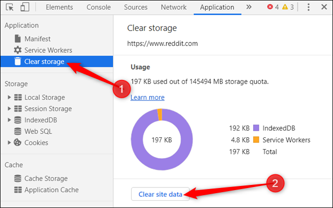 How to clear site data from Google Chrome