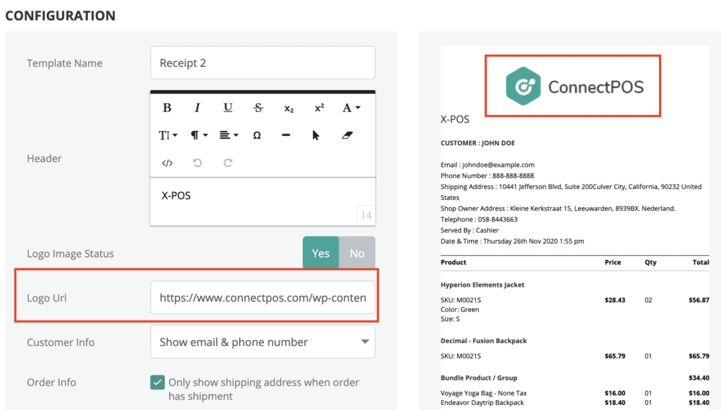 How To Change Logo On Receipt Template