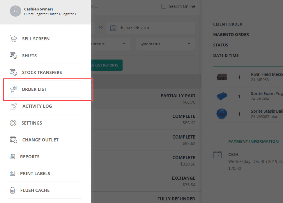 Handling Receipts: Print & Email Receipt