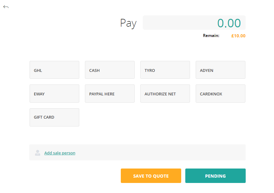 Choose Payment Methods