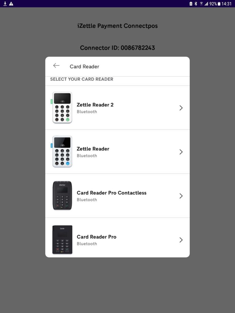 Install iZETTLE App For Android For ConnectPOS On PC