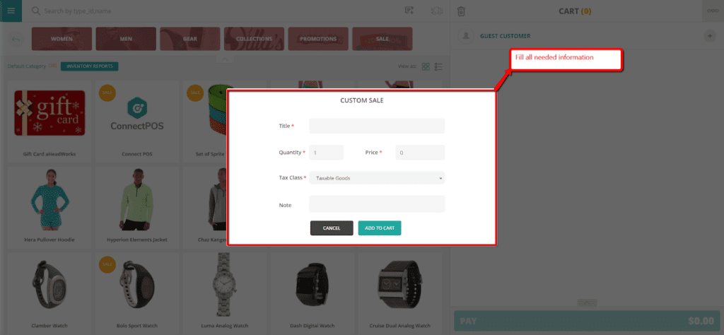 Add Products to Cart
