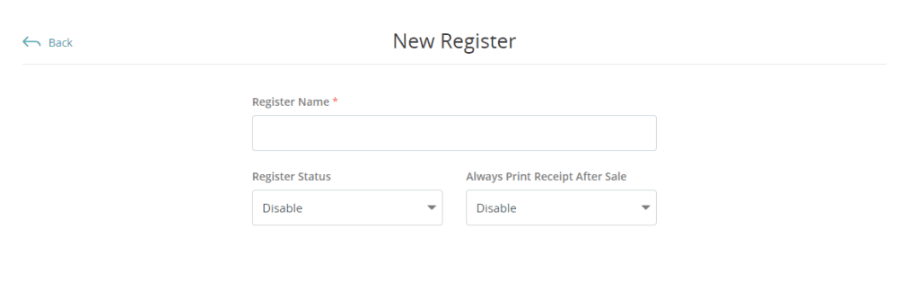 Setting Up Your Register