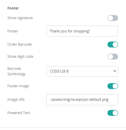 Setting Up Receipt Templates