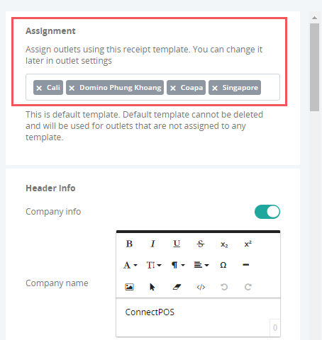 Setting Up Receipt Templates