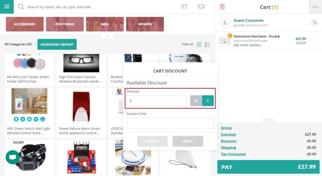 Adding Discount and Promotion for the Whole Cart