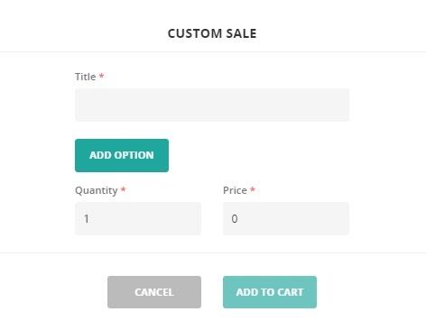Add Custom Sale product