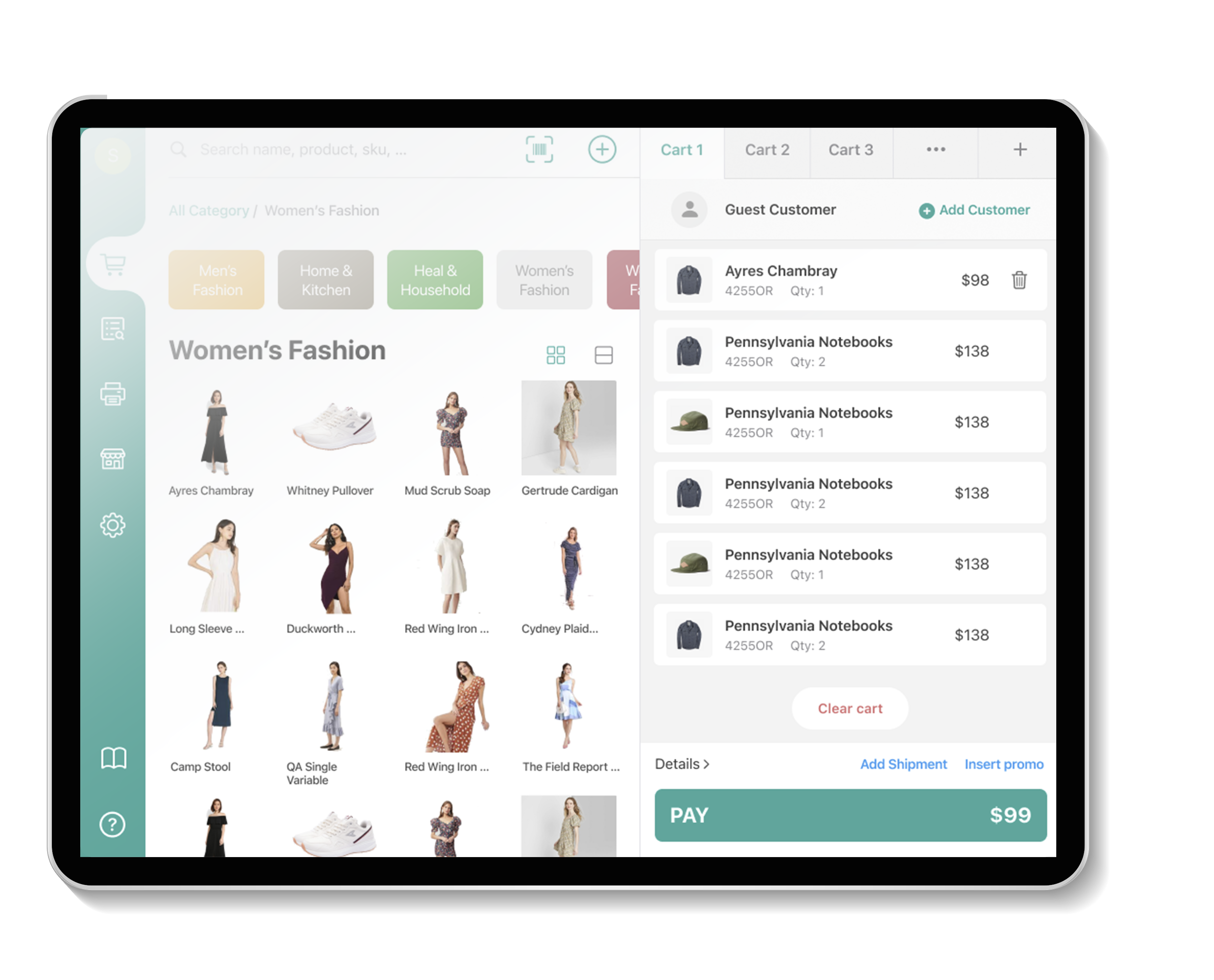 retail POS screen