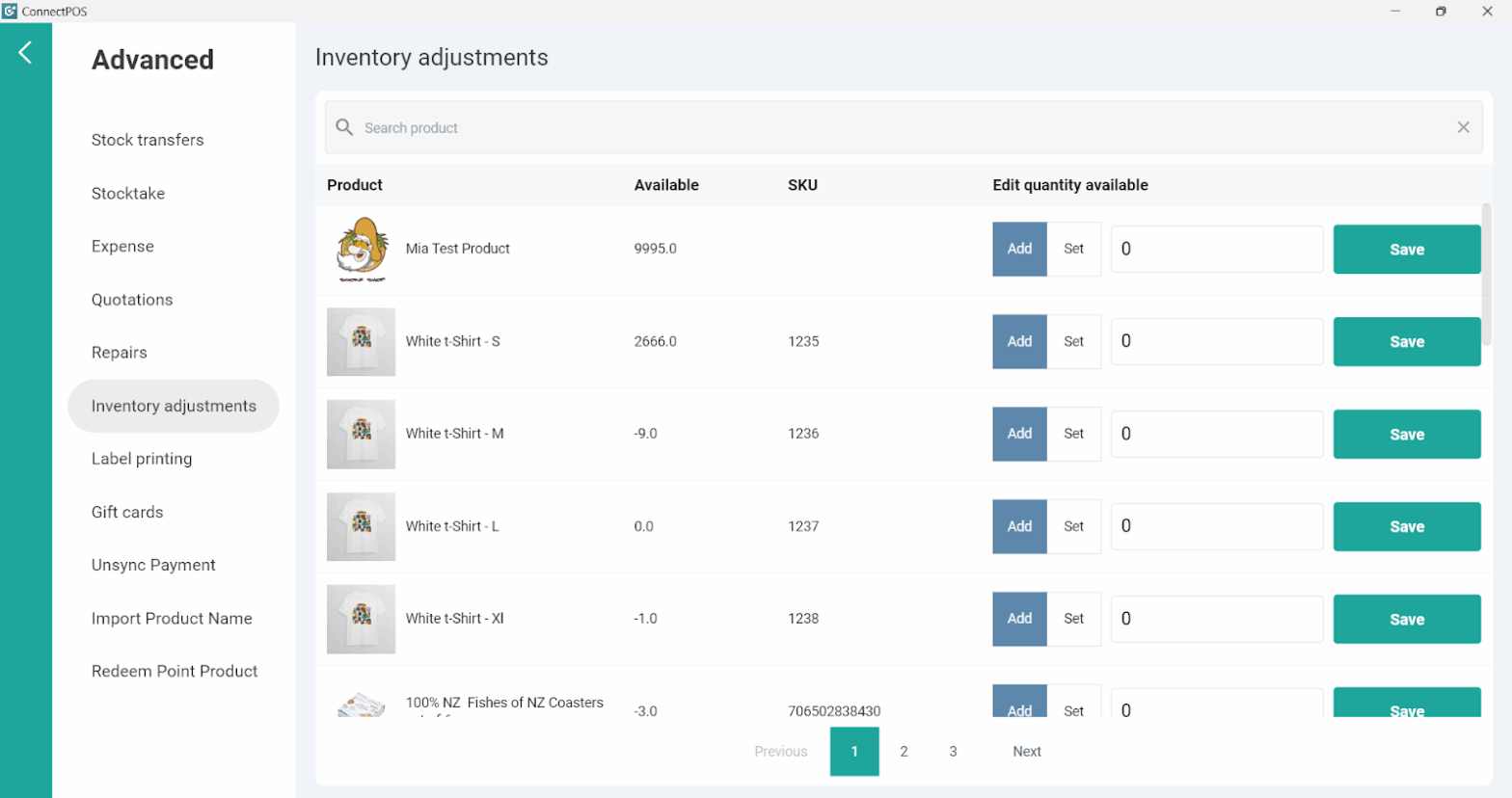 Inventory Adjustment | ConnectPOS