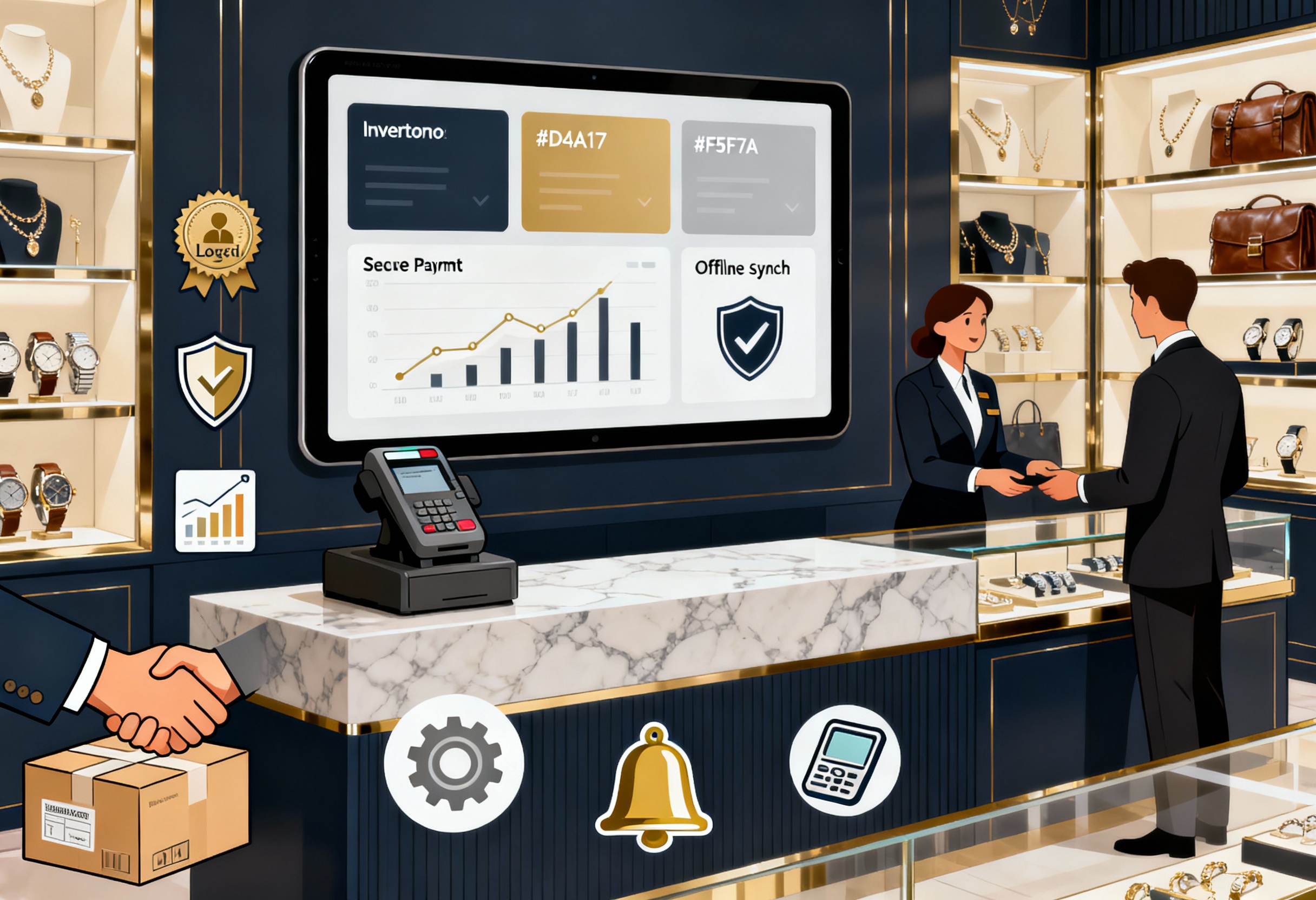 High-end retail point of sale system